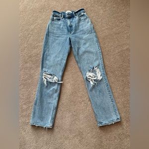 Abercrombie and Fitch, 90s Straight Ultra High Rise Curve Love Jeans size 26